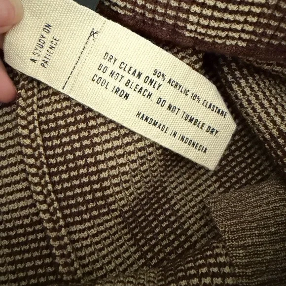 NWOT Isa Boulder Checkered Reflective Brown Loose Pants Size Large - Picture 4 of 5